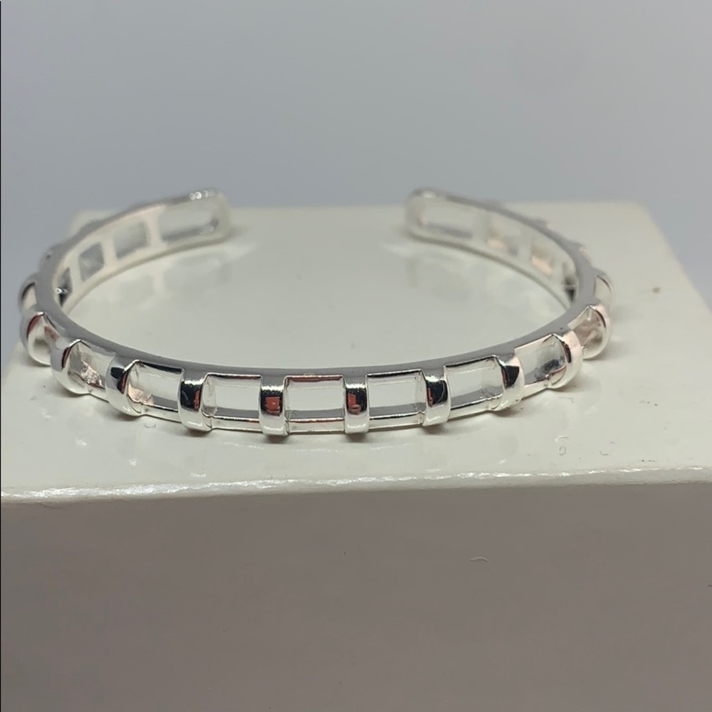 Stella & Dot silver cage cuff bracelet